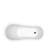 61" Streamline Clawfoot Soaking Acrylic Bathtub With Drain, Clawfeet, and Bamboo Tray-76696977-51346611