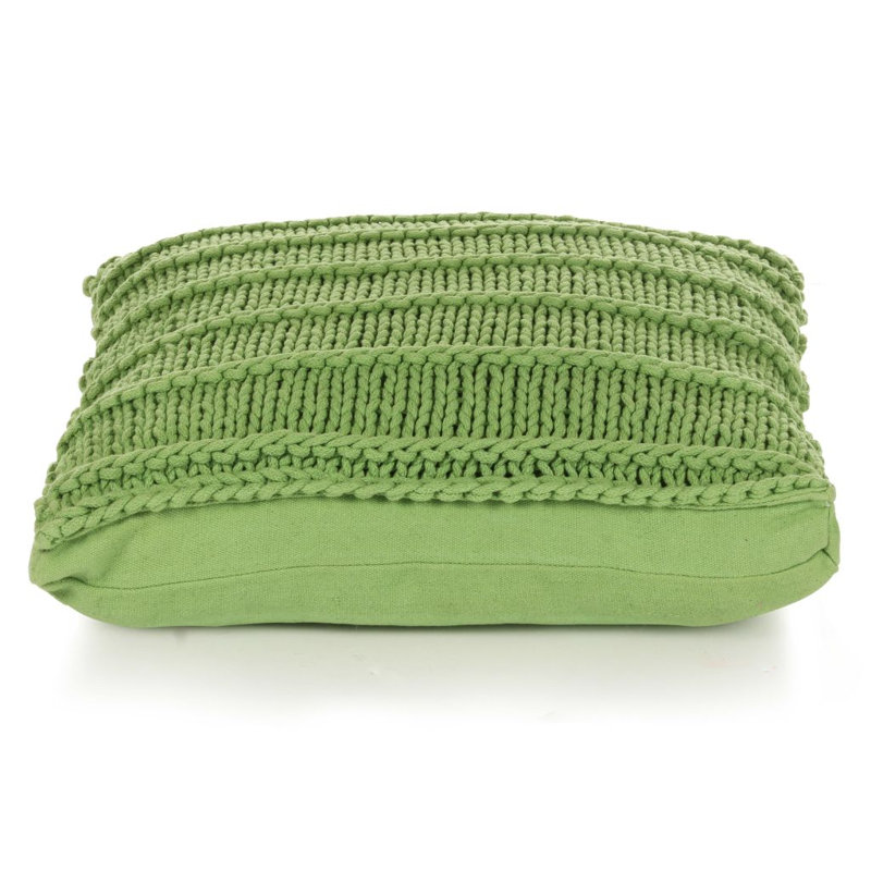 Villasenor Square Floor Cushion Cover, Green