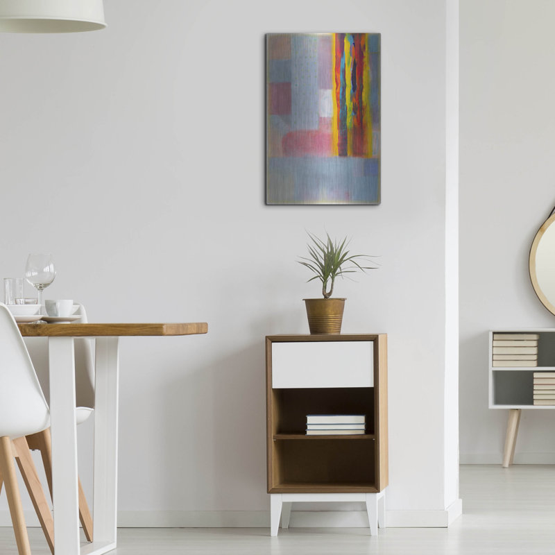 Art mural en métal Brayden Studio® «Subtle Color Storm II» par Hooshang Khorasani, H 24 po x l 16 po