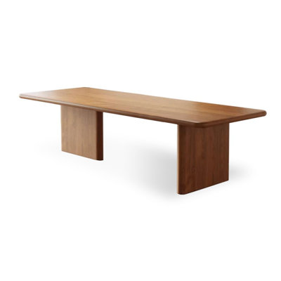 Nut-brown Rectangular Solid Wood Dining table