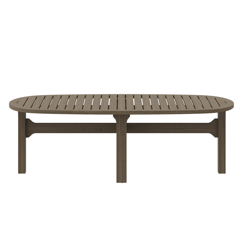 Saratoga Oval Outdoor Patio Teak Wood Coffee Table