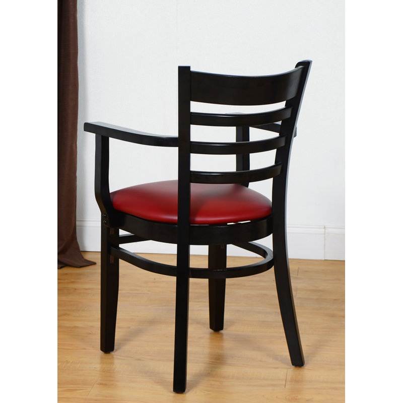 Littles 18'' H Upholstered Beech Arm Chair, Black