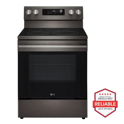 Lg 6.3 Cu Ft Smart Probake Convection Electric Range In Gray;black