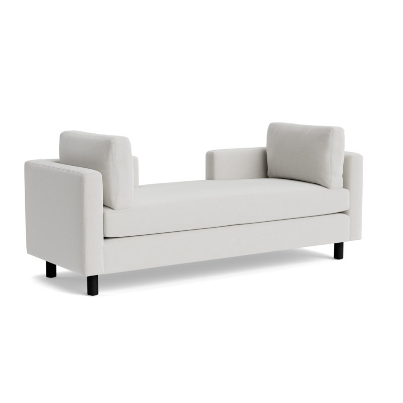 Hunter Lounge, Black, Performance Velvet - Silver