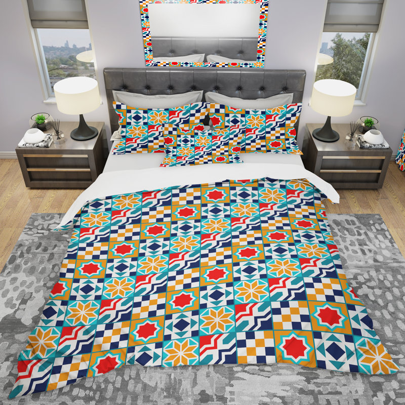 Ensemble de housse de couette moderne et contemporaine, Housse de couette très grand + 2 taies décoratives