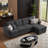 Lavaeh 108.66" Modern 4 Seaters Sectional Sofa with Hidden Coffee Table and Large Storage Space-1525825332