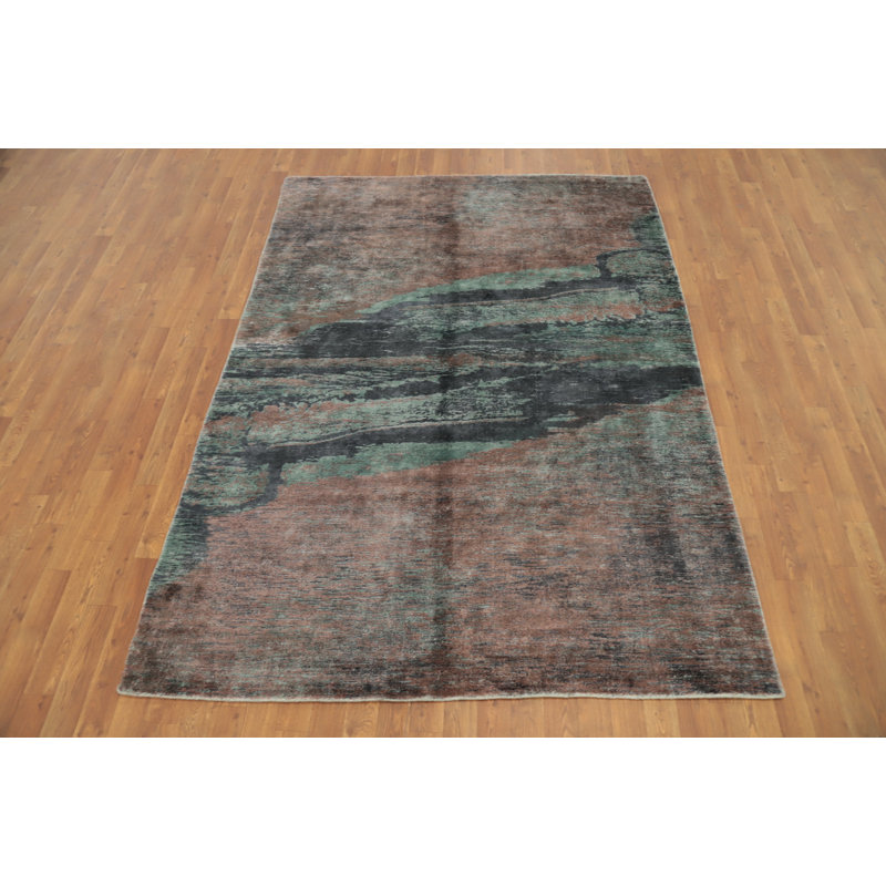 Élégant tapis abstrait fusion 6 x 8 pour l'esthétique intérieure moderne