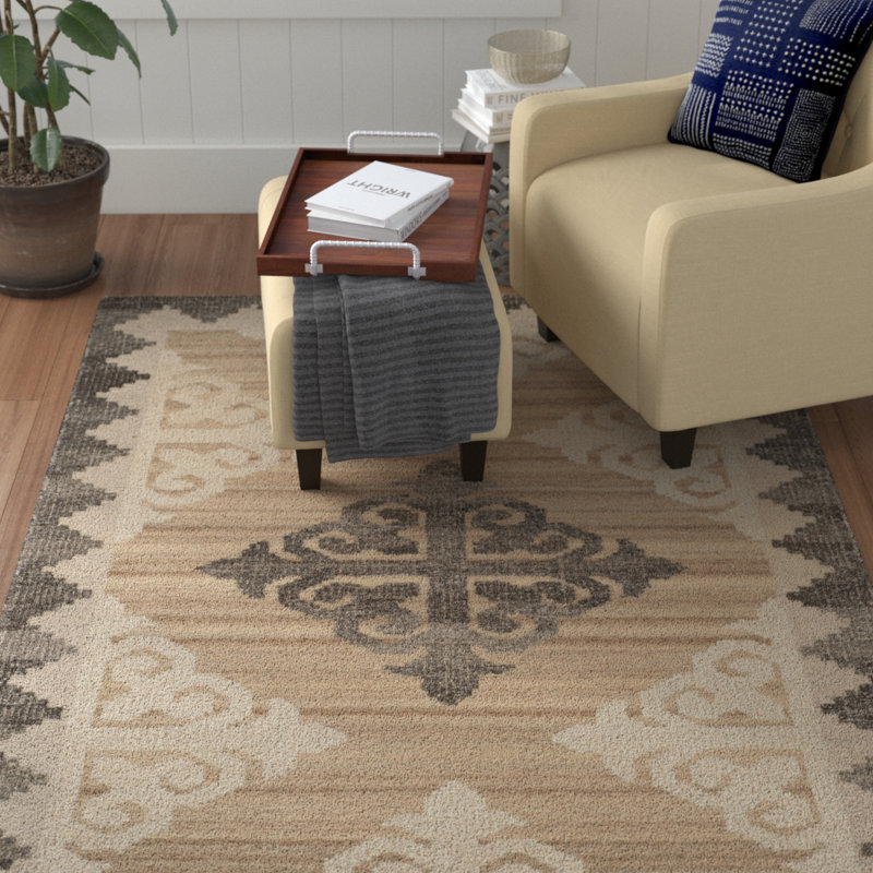 Faust Moroccan Wool Hand Woven Area Rug, Rectangle 243 x 304cm