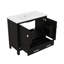 Meuble-lavabo chic 72 po avec lavabo en céramique, portes à fermeture en douceur, tablettes de rangement doubles et tiroir cloisonné-1339566105