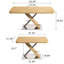 Table de salle à manger extensible 47,25 "-63", capacité de 4 à 6 personnes, couleur naturelle, et table en acier de 63 ", ton naturel, 4 à 6 places, robuste et robuste-1657622299