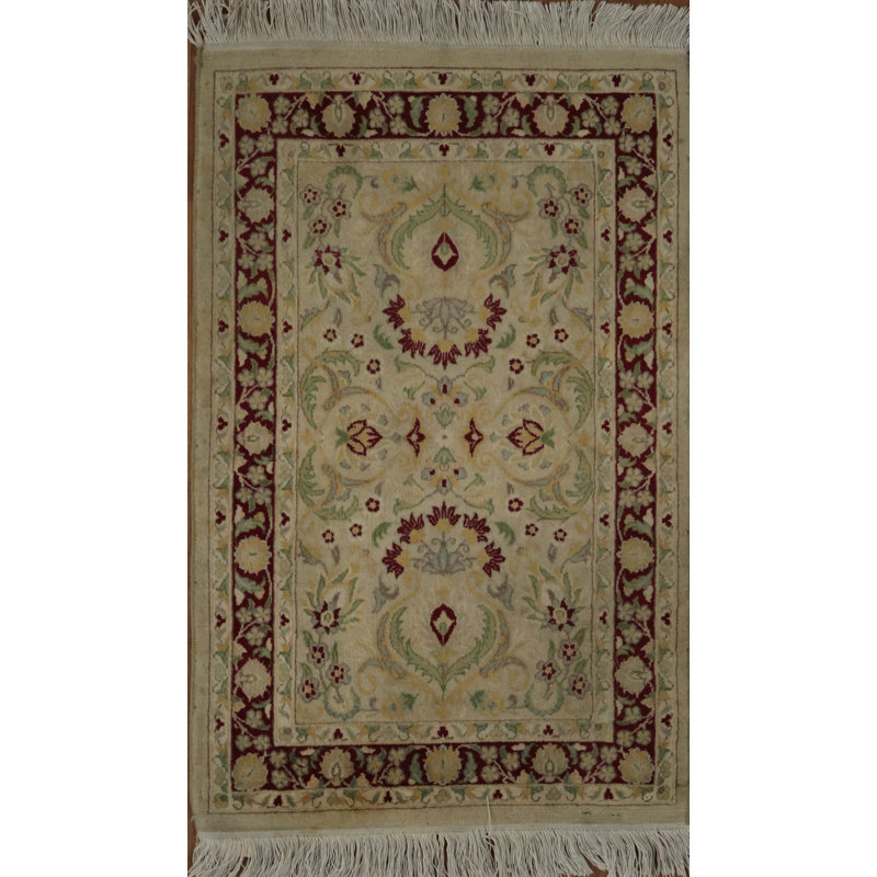 Tapis décoratif beige et bourgogne Ziegler 2x3