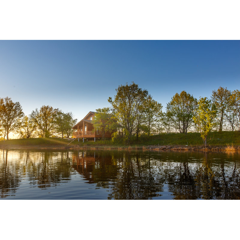 Scandinavian Wooden Cottage by Sergey Makarov - Wrapped Canvas Print, 30cm H x 46cm W x 3.8cm D