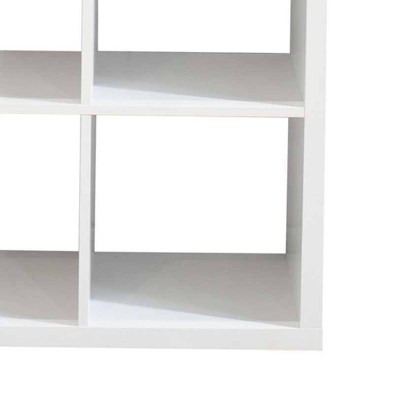 Bibliothèque en bois H 57,51 "x l 29,91", sans tiroirs en tissu, Blanc
