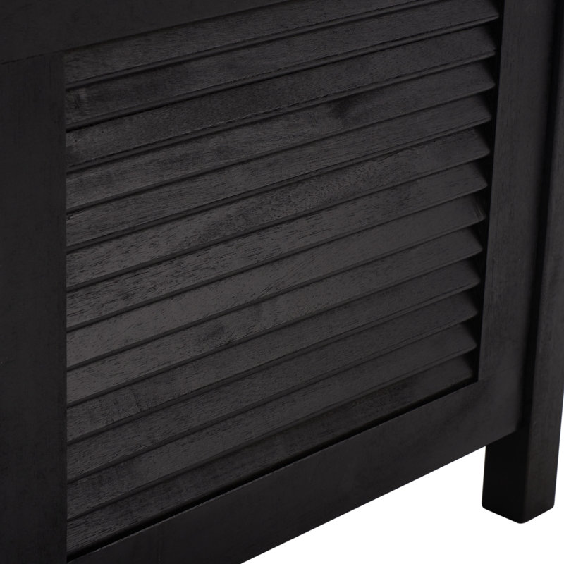 Solid Wood Acacia Outdoor Bench, Black