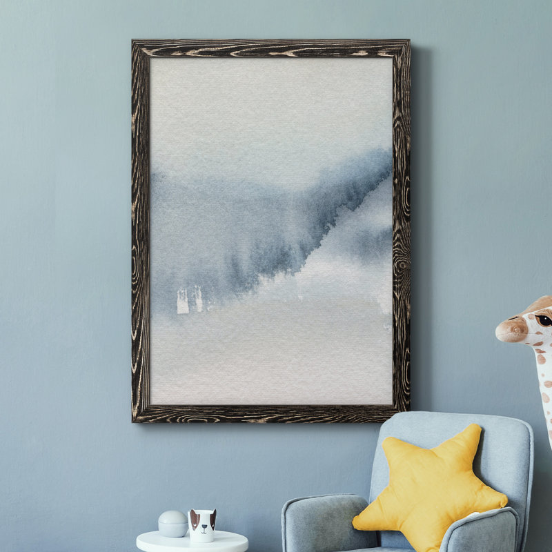 «Summer Rain II», peinture sur toile encadrée, Cadre noir, H 31,5 po x l 23,5 po x P 1,5 po