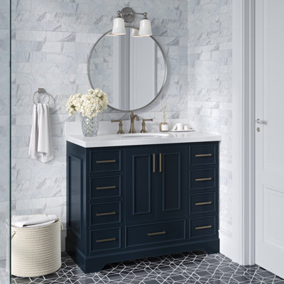 Meuble-lavabo simple avec plateau Abshire 43