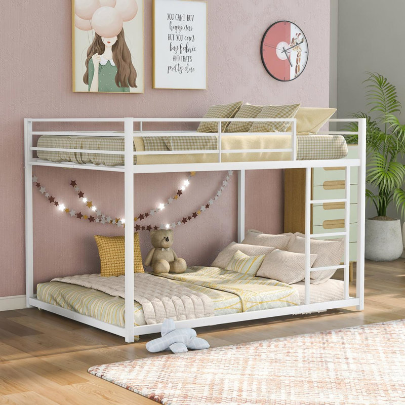 Olivares Kids Bunk Bed, White, Full Over Full