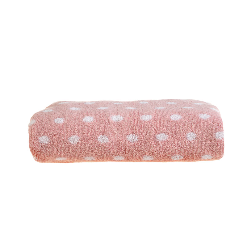 Ayvaz Super Soft Polka Dot Spot Bath Sheet, Pink