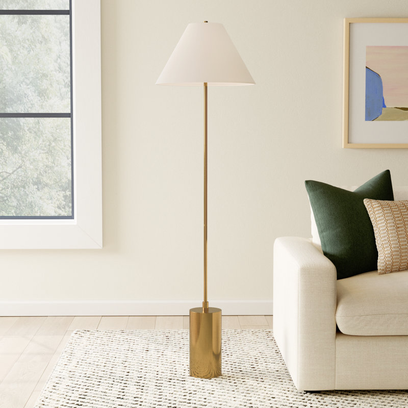 Greenbury 64'' Traditional Floor Lamp, Brass