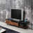 Elling Walnut & Black Finish TV Stand