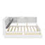Lit plateforme double avec tête de lit, tablettes et 2 tiroirs-2132892970