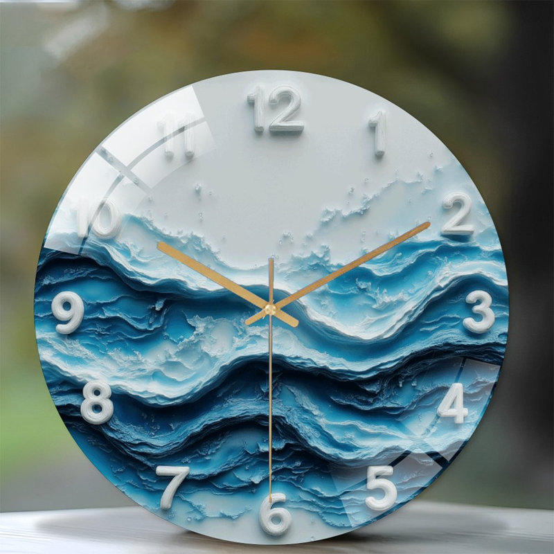 Horloge murale 12 po Ocean Wave
