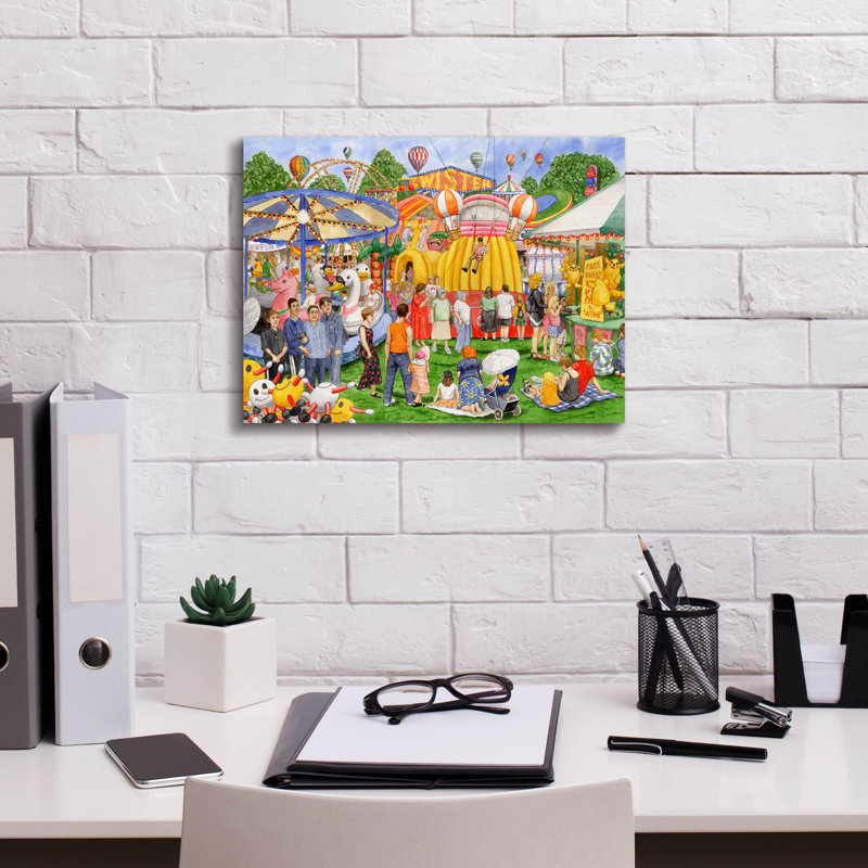  «Fairground with Bungee And Ballons» par Gale Pitt, art mural sur toile, 16 po x 12 po, H 12 po x l 16 po
