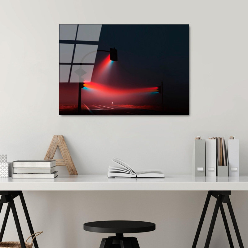 Boze 1 Piece Wall Art on Glass