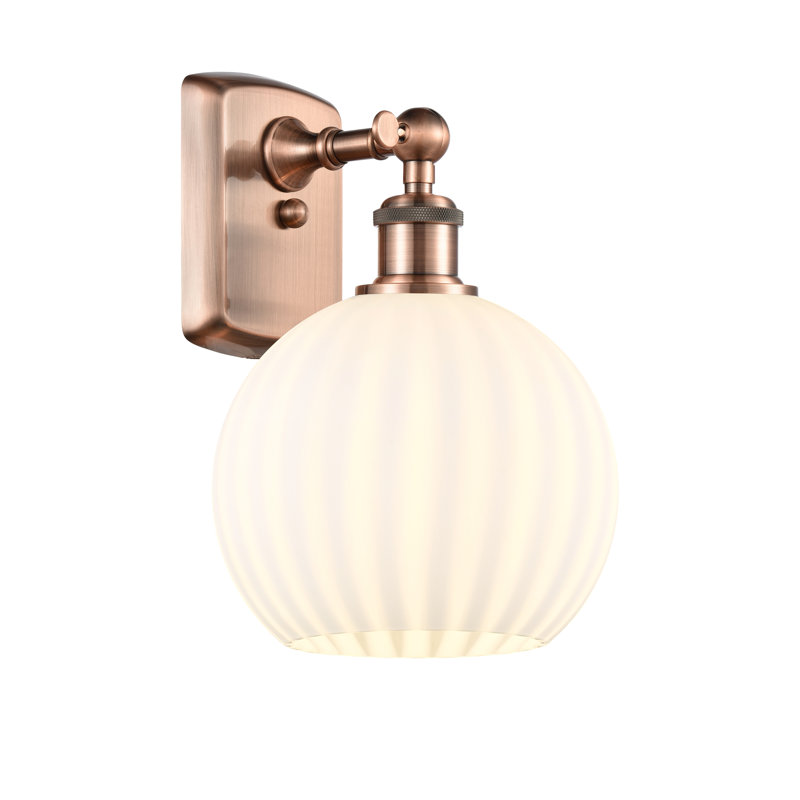 Berendina Steel Armed Sconce, 11" H x 8" W x 8.13" D, Antique Copper