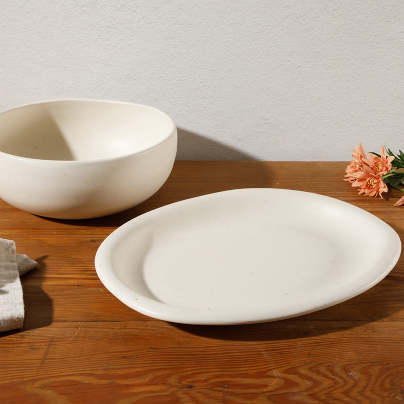 Ensemble de 2 plateaux ovales en argile Bloomhouse Corcisa