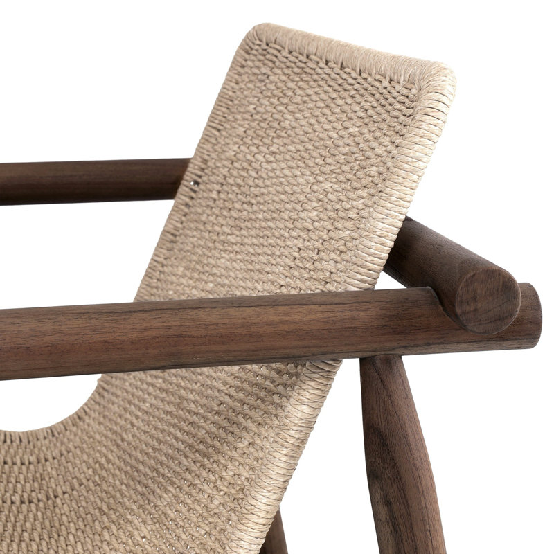 Dume Outdoor Chair, White/Brown
