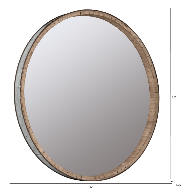 Beckett Round Beveled Mirror