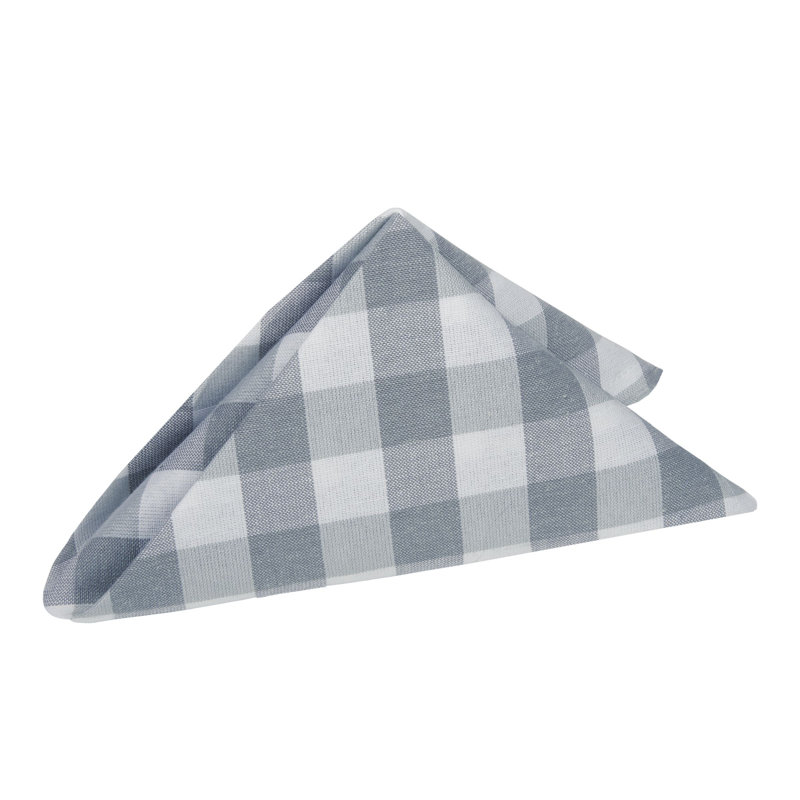 Serviette 17 po Gerede Elegance, Gris/blanc