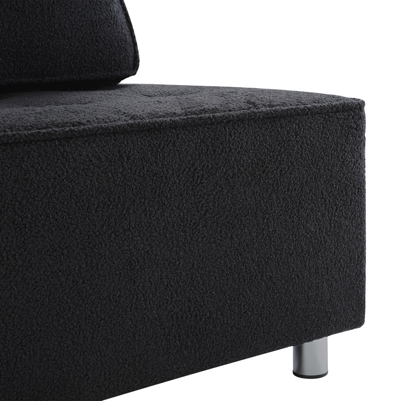 Fauteuil de repos avec repose-pieds, Tissu noir