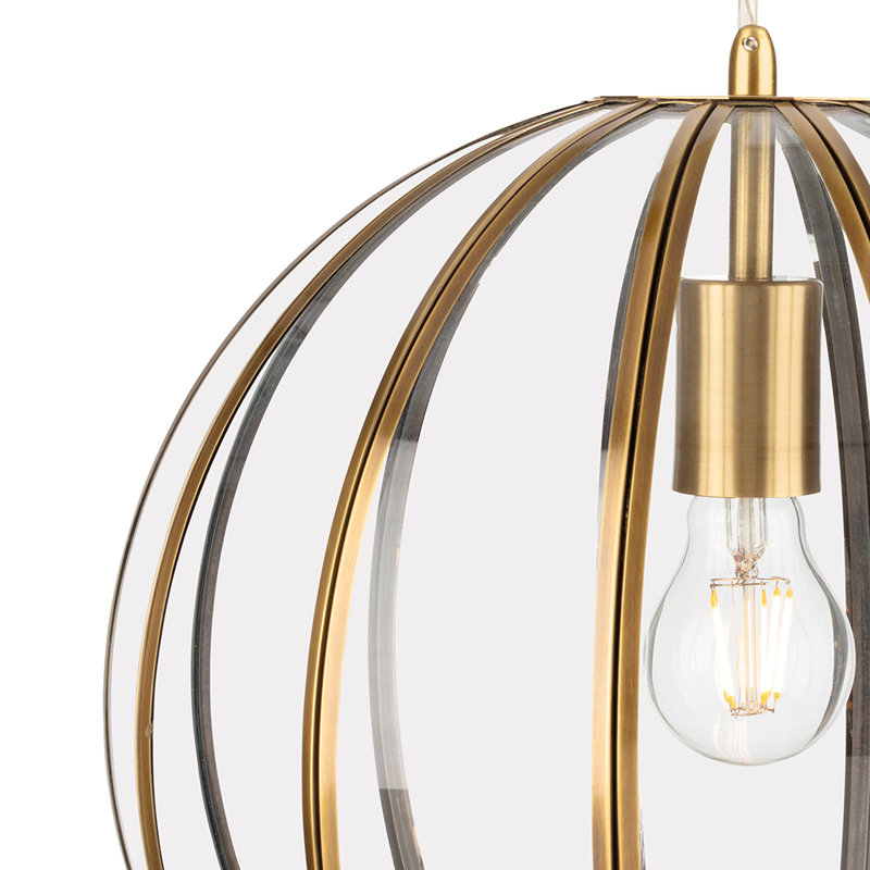 1 - Light Golden Bowl Pendant