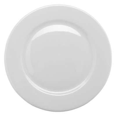 Assiette à dîner en porcelaine 9 po Corona - Rolled Edge