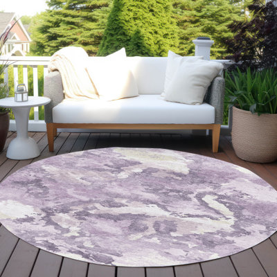 Ferren Purple Washable Indoor-Outdoor Rug - 
