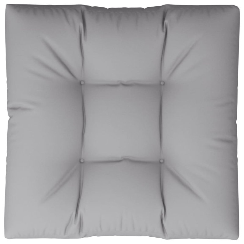 vidaXL Pallet Cushion Gray 100% polyester, Hollow fiber 31.5 x 31.5 in, 31.5" H x 31.5" W x 4.7" D, Gray