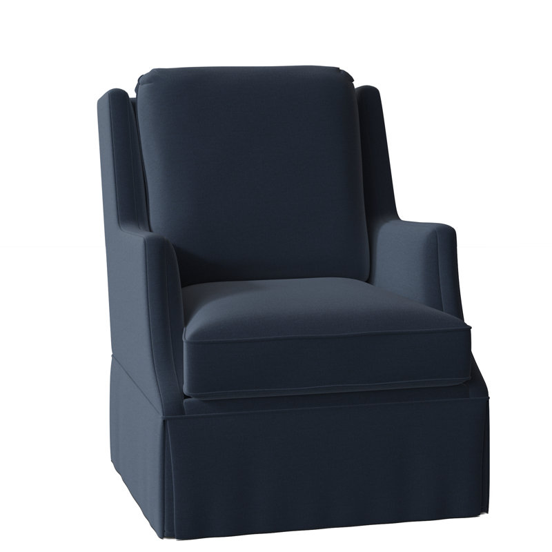 Fauteuil à oreilles pivotant l 31,5 po Savannah, Polyester indigo 8789