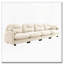 Canapé modulaire Cloud avec accoudoirs en tissu chenille, conception plissée matelassée, conception ergonomique, mousse haute densité, accoudoirs élégants, base en bois de haute qualité-76472121