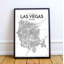« las vegas city map », reproduction d’impression sur affiche en tons-31735220