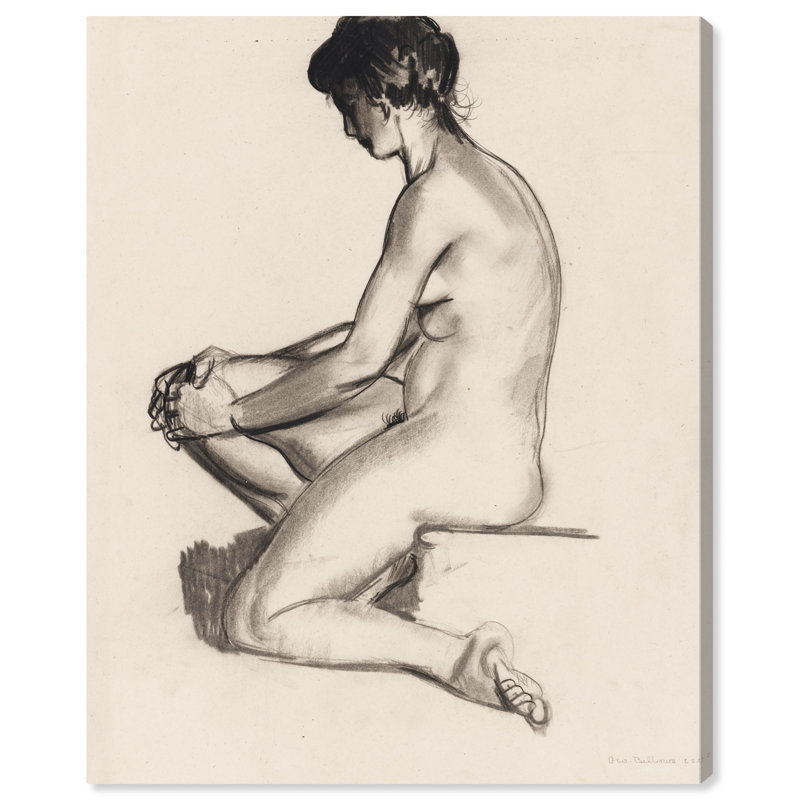 Nude Woman Canvas Classic Feminine Figure Art by Art Remedy, Wrapped Canvas, 30" H x 24" W x 1.5" D