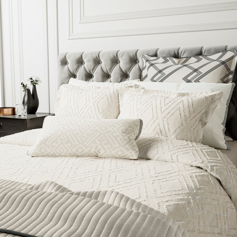 Emani Clipped Weave BCI Cotton  Duvet Cover, Double