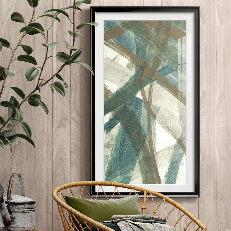 Intertwined I - cadre photo, reproduction d'art, H 14,5 po x l 26,5 po x P 1,5 po, Papier encadré noir