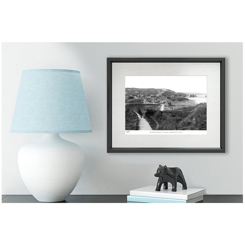 Perranporth, From Sandhills 1893 - Single Picture Frame Print, 28cm H x 36cm W x 2.3cm D