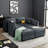 115" U-Shape Modular Sectional Sofa Bed | Light Green Linen, 6 Hidden Storage Seats + Reversible Chaise, Convertible Sleeper, 220 lb/Seat-1021655946