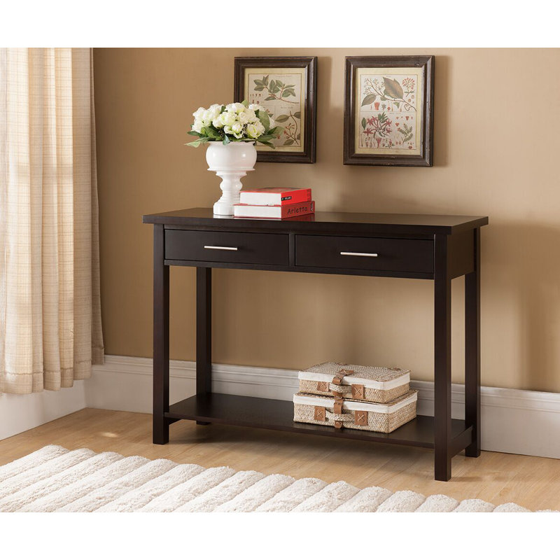 Tillers 42" Wood Side Table with Drawers