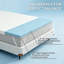Surmatelas en mousse à mémoire de forme à 3 couches de 3 po de largeur moyenne, housse lavable en coton à fermeture à glissière avec sangles réglables antidérapantes-222440394