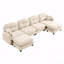 Canapé modulaire Basic, canapé modulaire en forme de U avec repose-pieds, dossier en tissu de chenille doux capitonné