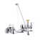 Kinlock Double Lever Handle Service Sink Faucet with Top-Mounted Wall Brace and Loose-Key Stops